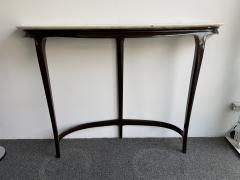  La Permanente Mobili Cant Mid Century Modern Wood and Marble Console Table by Mobili Cantu Italy 1950s - 2818654