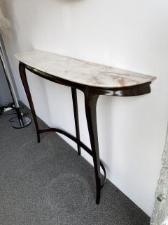  La Permanente Mobili Cant Mid Century Modern Wood and Marble Console Table by Mobili Cantu Italy 1950s - 2818659