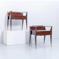  La Permanente Mobili Cant Set of 2 Night Stands by La Permanente Mobili Cant Italy 1950s - 3247655