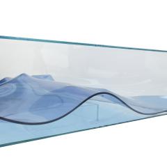  La Studio Coffee Table Designed by L A Studio with Blue Murano Glass Inside - 2670070