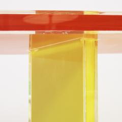  La Studio Contemporary Orange Yellow Blue in Plexiglass Console Designed by L A Studio - 3233959