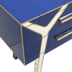  La Studio Contemporary Wood and Glass Italian Pair of Bedside Tables by L A Studio - 2704044