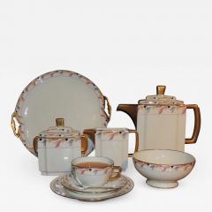  La Vielle Abbaye Art Deco Limoges Tea Coffee Dessert Set Service for 16 - 1344407