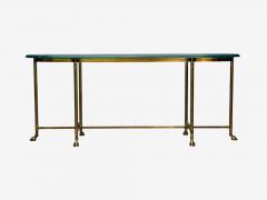 LaBarge LaBarge German Modern Brass Glass Console Table Germany 1970s - 4155057
