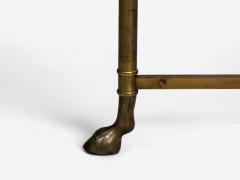  LaBarge LaBarge German Modern Brass Glass Console Table Germany 1970s - 4155060