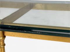  LaBarge LaBarge German Modern Console Table Brass Glass Germany 1970s - 4795326