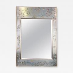  LaBarge LaBarge Silver Leaf Eglomise Mirror Mid Century 1982 - 3444448