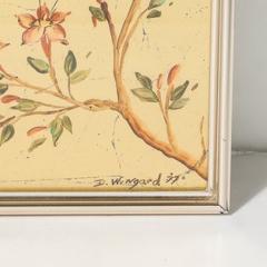  LaBarge Mid Century Gilt Eglomise w Brass Border Mirror signed D Wingard for Labarge - 4489768