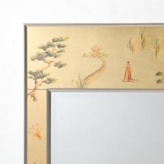  LaBarge Mid Century Gilt Eglomise w Brass Border Mirror signed D Wingard for Labarge - 4489786