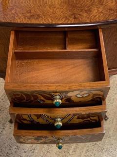  Lahalle et Levard Lahalle et Levard side table small cabinet with marquetry drawers - 3128133