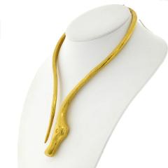  Lalaounis Ilias Lalaounis LALAOUNIS 22K YELLOW GOLD 1970S GOOSE HINGED COLLAR NECKLACE - 2293855