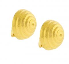 Lalaounis Ilias Lalaounis Swirl Dome Gold Earrings - 4264999