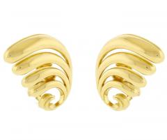  Lalaounis Lalaounis 18kt Yellow Gold Fan Wing Earrings - 4264987