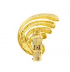  Lalaounis Lalaounis 18kt Yellow Gold Fan Wing Earrings - 4264989