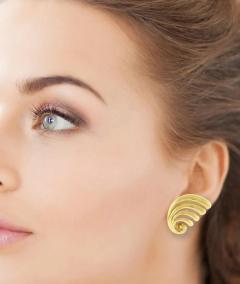  Lalaounis Lalaounis 18kt Yellow Gold Fan Wing Earrings - 4264990