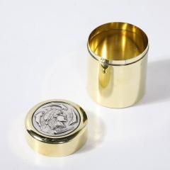  Lalaounis Mid Century Sterling Silver Polished Brass Box of Apollo signed Lalaounis - 3976324