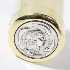  Lalaounis Mid Century Sterling Silver Polished Brass Box of Apollo signed Lalaounis - 3976367