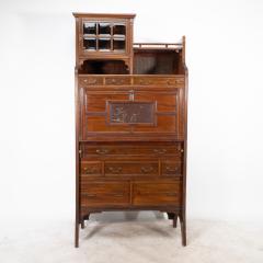 Lambs of Manchester Lambs of Manchester An Anglo Japanese Secretaire Bookcase with Lacquered Panel - 4185354