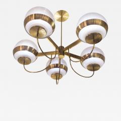  Lamperti Brass Chandelier by Lamperti Italy 1960s - 468400