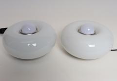  Lamperti Pair of Vintage Italian Murano Glass and Chrome Guscio Table Lamps by Lamperti - 4738312