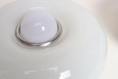  Lamperti Pair of Vintage Italian Murano Glass and Chrome Guscio Table Lamps by Lamperti - 4738321