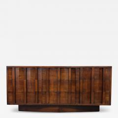  Lane Acclaim 1970s Lane Brutalist Nine Drawer Walnut Dresser Mid Century - 4127688