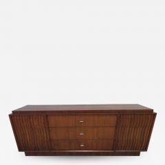  Lane Furniture Handsome American Brutalist Modern Sculptural Walnut Credenza Mid Century - 1698482