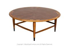  Lane Furniture Lane Acclaim Mid Century Round Dovetail Inlay Coffee Table - 3909152