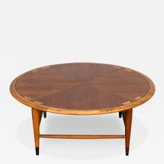  Lane Furniture Lane Acclaim Mid Century Round Dovetail Inlay Coffee Table - 3911330