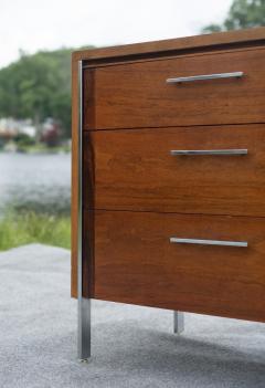  Lane Furniture Lane Altavista Walnut Rosewood 9 Drawer Long Dresser or Cabinet w Chrome Legs - 4222885