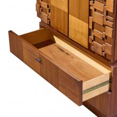  Lane Furniture Lane Brutalist Mid Century Walnut Armoire Dresser - 4575201