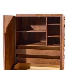  Lane Furniture Lane Brutalist Mid Century Walnut Armoire Dresser - 4746689