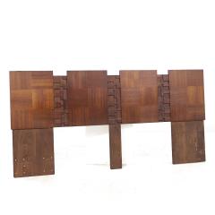  Lane Furniture Lane Brutalist Mid Century Walnut King Headboard - 3893050