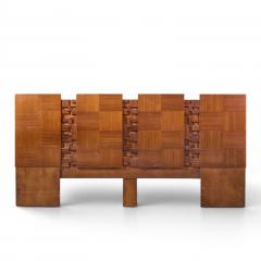  Lane Furniture Lane Brutalist Mid Century Walnut King Headboard - 4576487