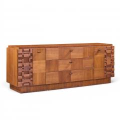  Lane Furniture Lane Brutalist Mid Century Walnut Lowboy Dresser - 4575460
