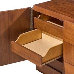  Lane Furniture Lane Brutalist Mid Century Walnut Lowboy Dresser - 4720435