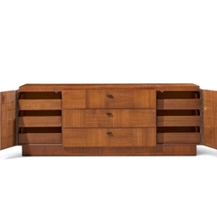  Lane Furniture Lane Brutalist Mid Century Walnut Lowboy Dresser - 4720437