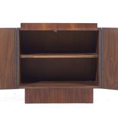  Lane Furniture Lane Brutalist Mid Century Walnut Nightstands Pair - 3824143