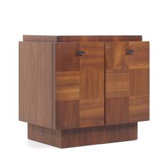  Lane Furniture Lane Brutalist Mid Century Walnut Nightstands Pair - 3824144