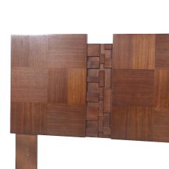  Lane Furniture Lane Brutalist Mid Century Walnut Queen Headboard - 3824152