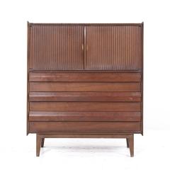  Lane Furniture Lane First Edition Mid Century Walnut Highboy Dresser - 3834738