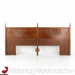  Lane Furniture Lane Mid Century Bowtie Tuxedo Walnut and Rosewood King Headboard - 3687994