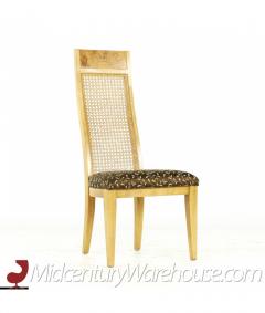  Lane Furniture Lane Mid Century Burlwood and Cane Dining Chairs Set of 6 - 3127849