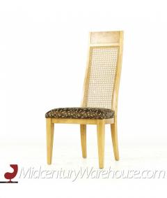  Lane Furniture Lane Mid Century Burlwood and Cane Dining Chairs Set of 6 - 3127854