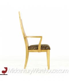  Lane Furniture Lane Mid Century Burlwood and Cane Dining Chairs Set of 6 - 3127856