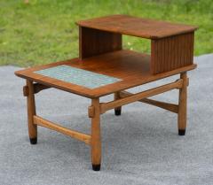  Lane Furniture Lane Monte Carlo Blue Tile Top and Walnut Coffee and Pair Side Tables Set - 4232445