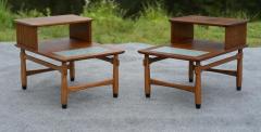  Lane Furniture Lane Monte Carlo Blue Tile Top and Walnut Coffee and Pair Side Tables Set - 4232491