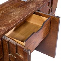  Lane Furniture Lane Staccato Brutalist Mid Century Walnut Lowboy Dresser - 4422853