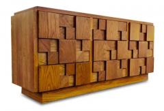  Lane Furniture Lightly Restored Paul Evans Style Lane Brutalist Staccato or Mosaic Dresser - 3627760