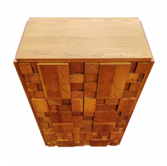  Lane Furniture Lightly Restored Paul Evans Style Lane Brutalist Staccato or Mosaic Tall Chest - 2968436